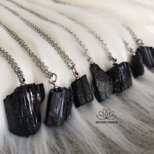 Black Tourmaline π€ Stainless Steel Chain Necklace